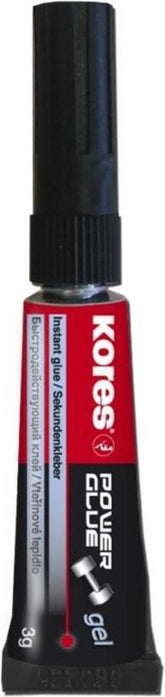 Kores super glue 'POWERGLUE GEL'. 3 g. tube